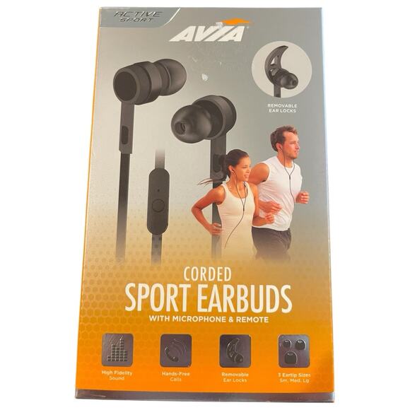 AVIA Wired In-Ear Sports Earbuds with Microphone - Picture 1 of 3